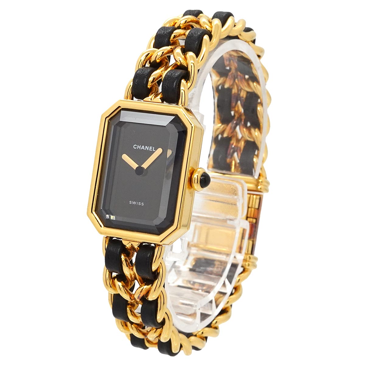 Premiere Size L H0001 Vintage Quartz Black Dial Ladies Watch