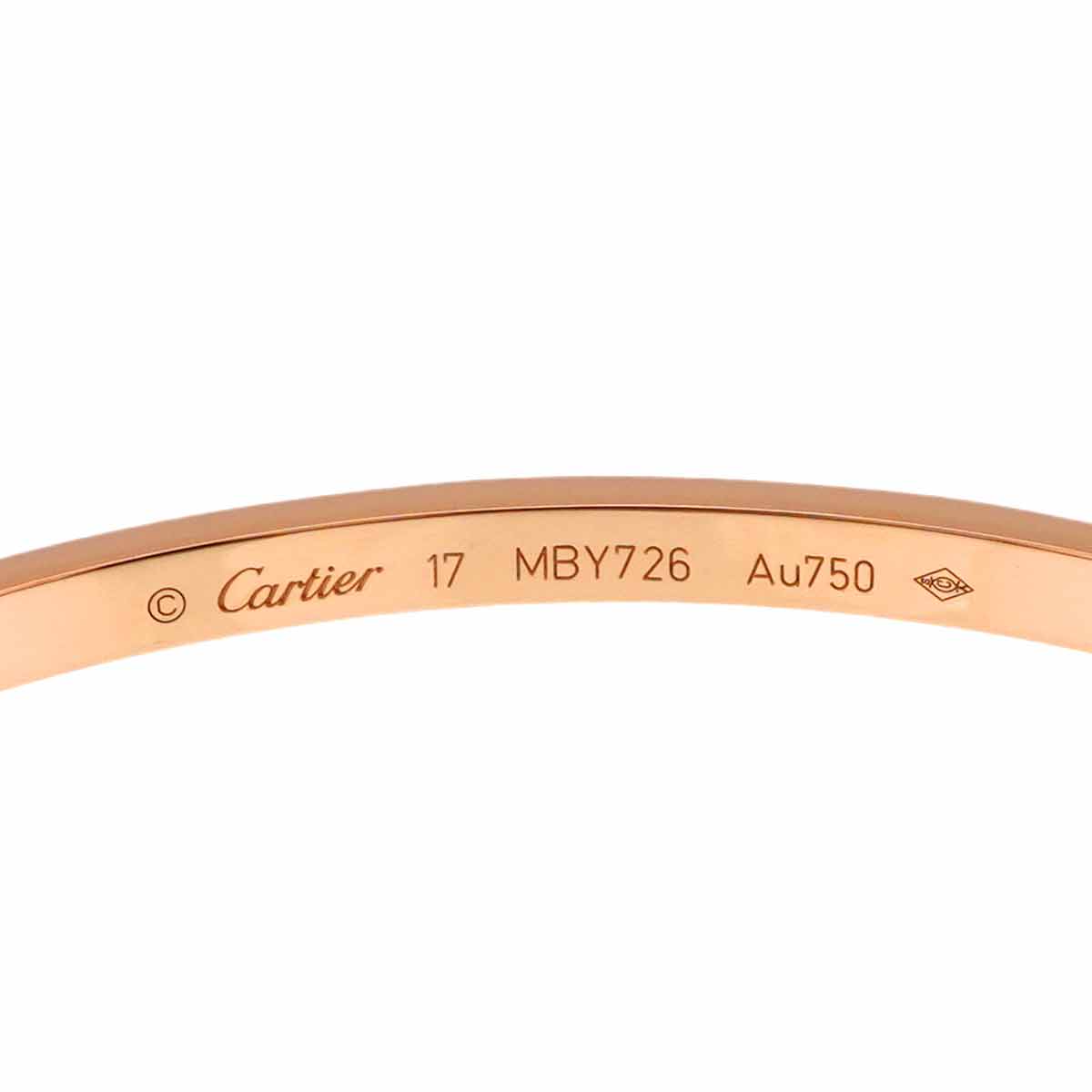 Love Bracelet SM Bangle 18K Pink Gold 750 Size17