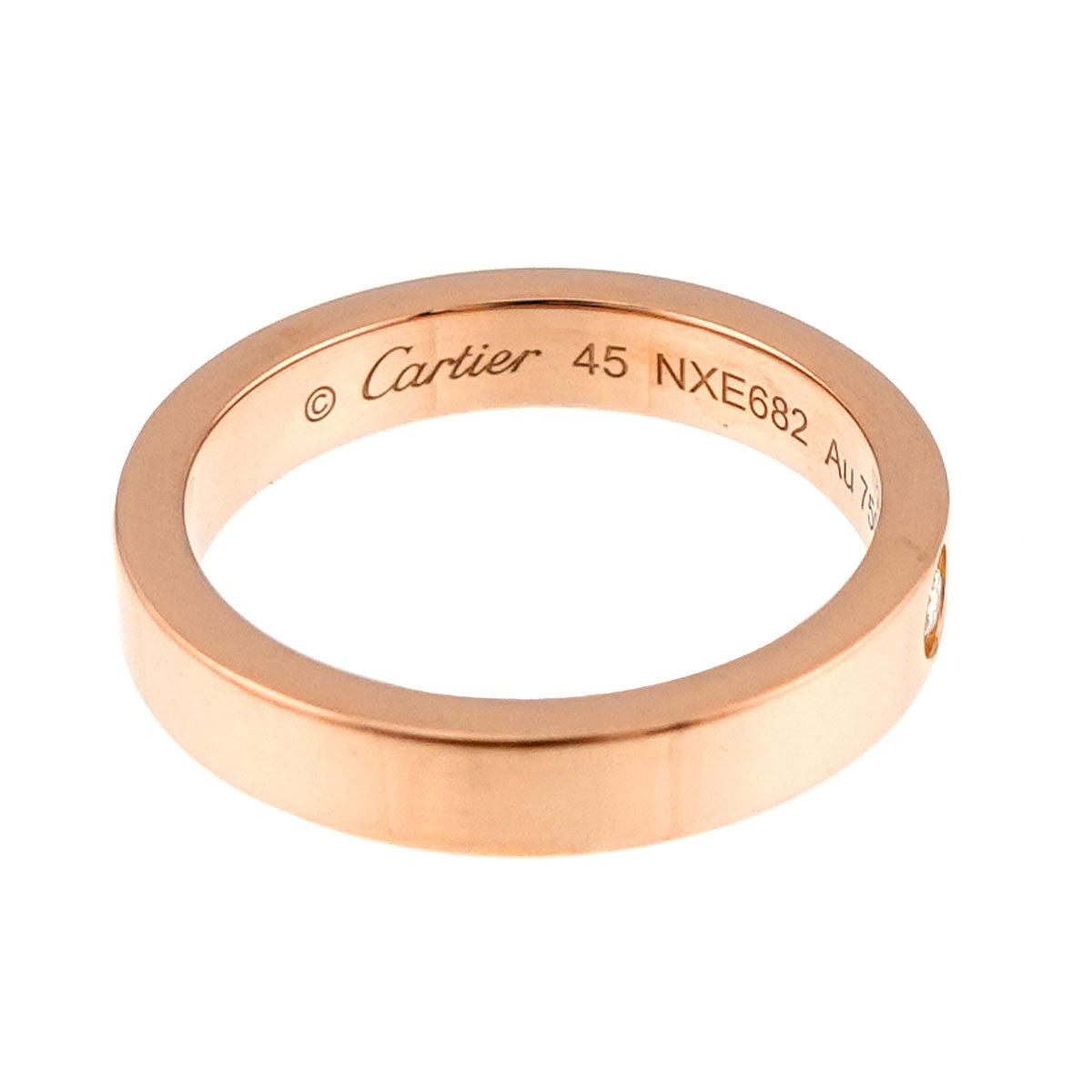C de Diamond Ring 18K Pink Gold 750 Size45 3.25(US)