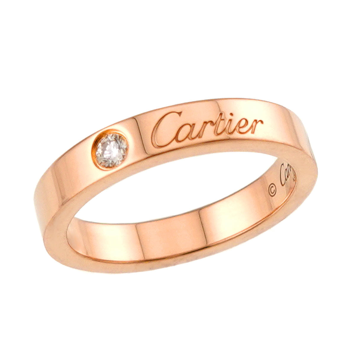C de Diamond Ring 18K Pink Gold 750 Size45 3.25(US)