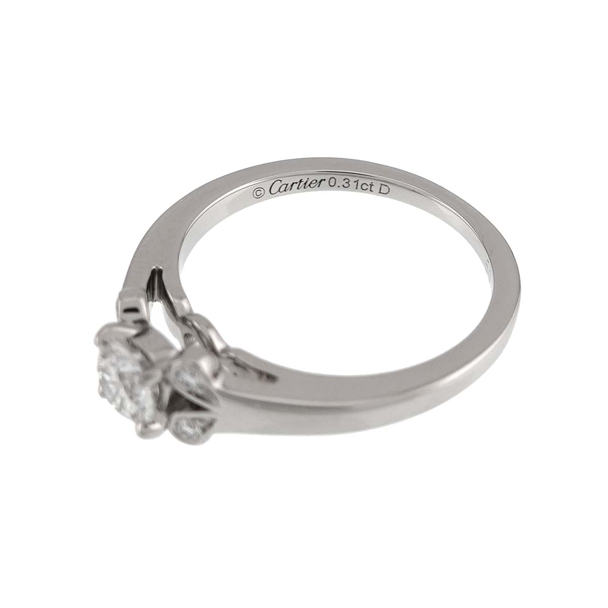 Ballerine Diamond 0.31ct E/VS1/VG Ring Pt Size50 4.75-5(US)