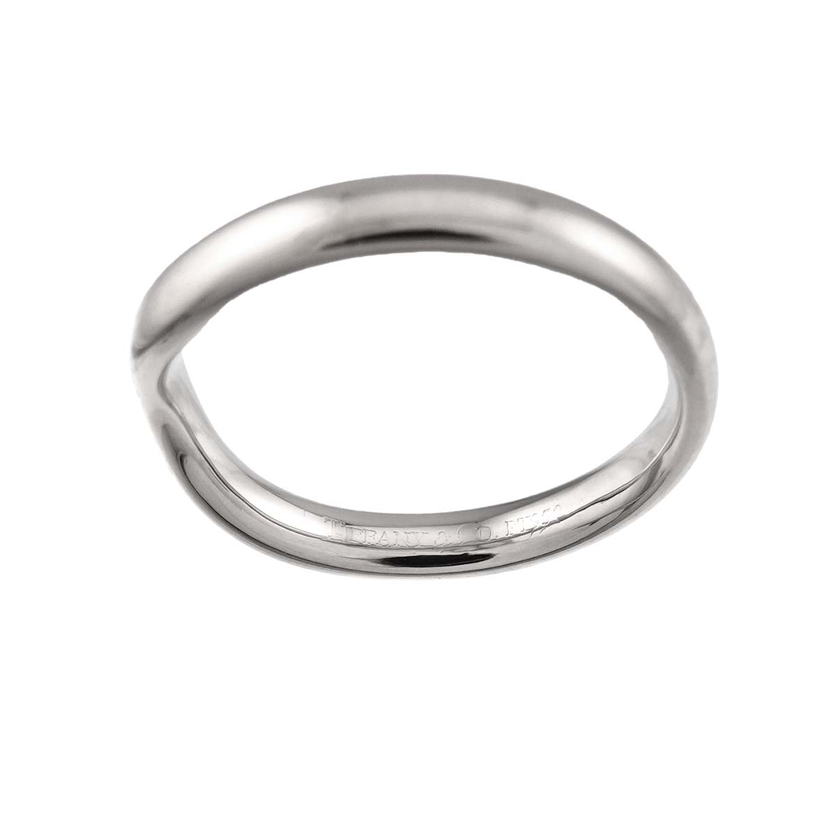 Curved Band Ring Pt Platinum size6.25-6.5(US)