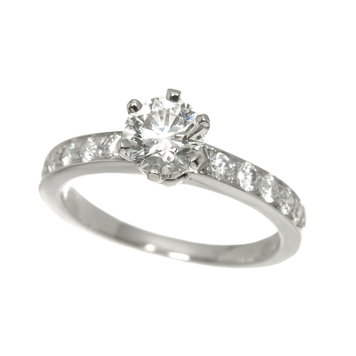 Diamond 0.70ct H/IF/EX Ring Pt 4.75-5(US)
