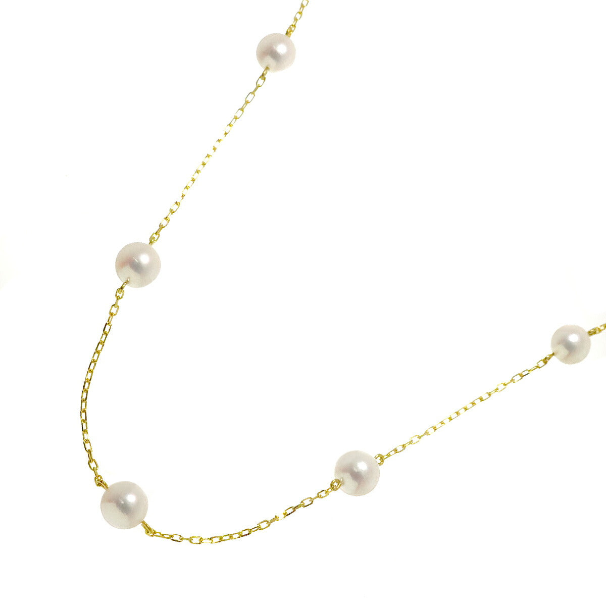 Akoya Pearl 6.4-4.9mm Necklace 18K YG 750
