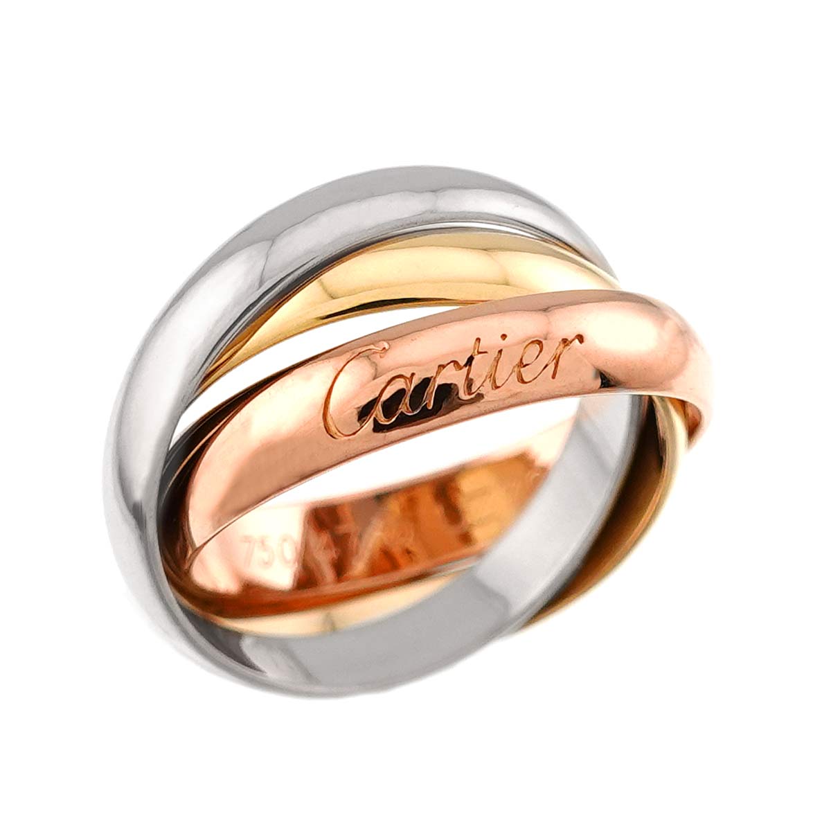 Trinity MM Ring 18K YG WG PG 750 Size47 4(US)