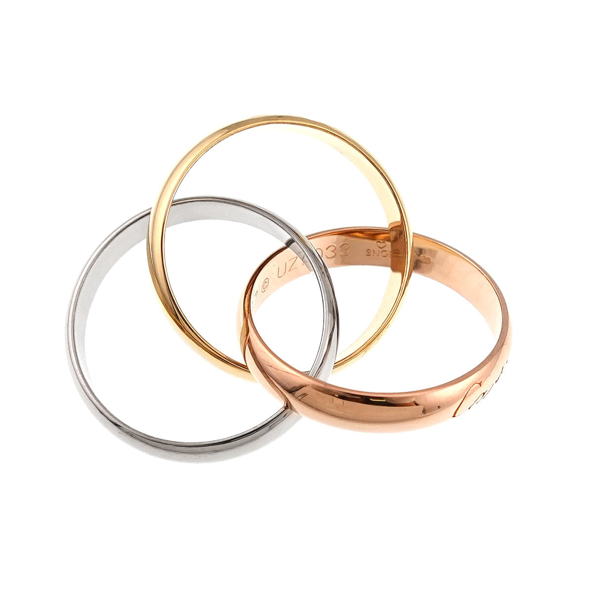 Trinity MM Ring 18K YG WG PG 750 Size47 4(US)