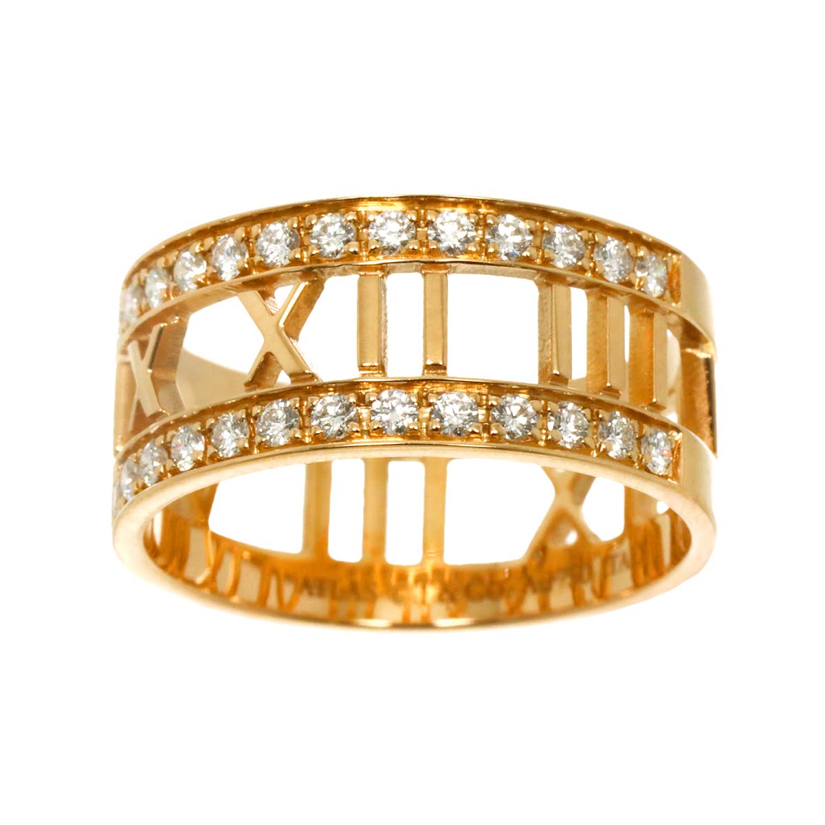 Atlas Open Ring Diamond 18K PG Pink Gold 750 Size8-8.25(US)