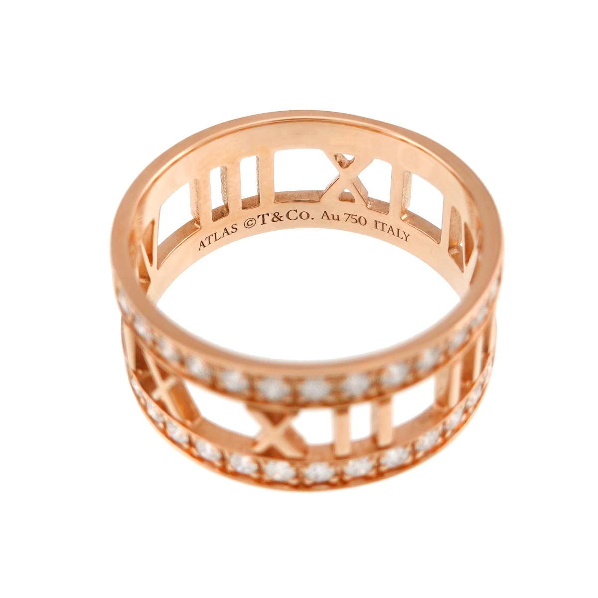 Atlas Open Ring Diamond 18K PG Pink Gold 750 Size8-8.25(US)