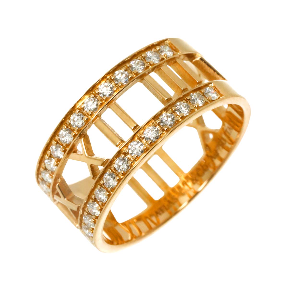 Atlas Open Ring Diamond 18K PG Pink Gold 750 Size8-8.25(US)