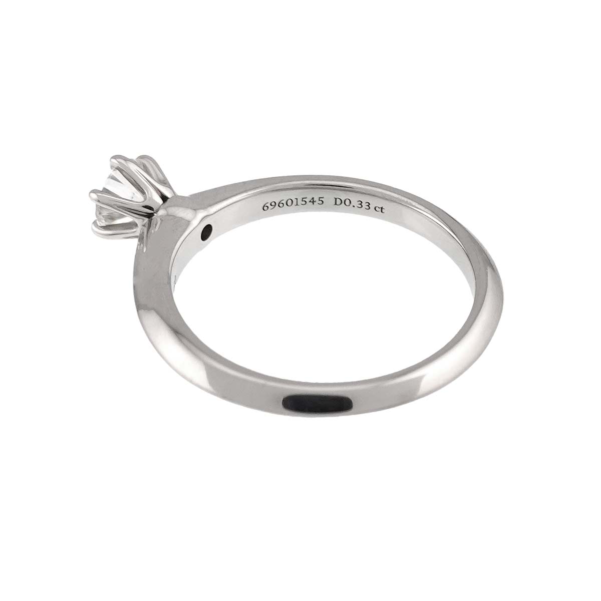 Diamond 0.33ct H/VVS2/3EX Ring Platinum Size5-5.25(US)