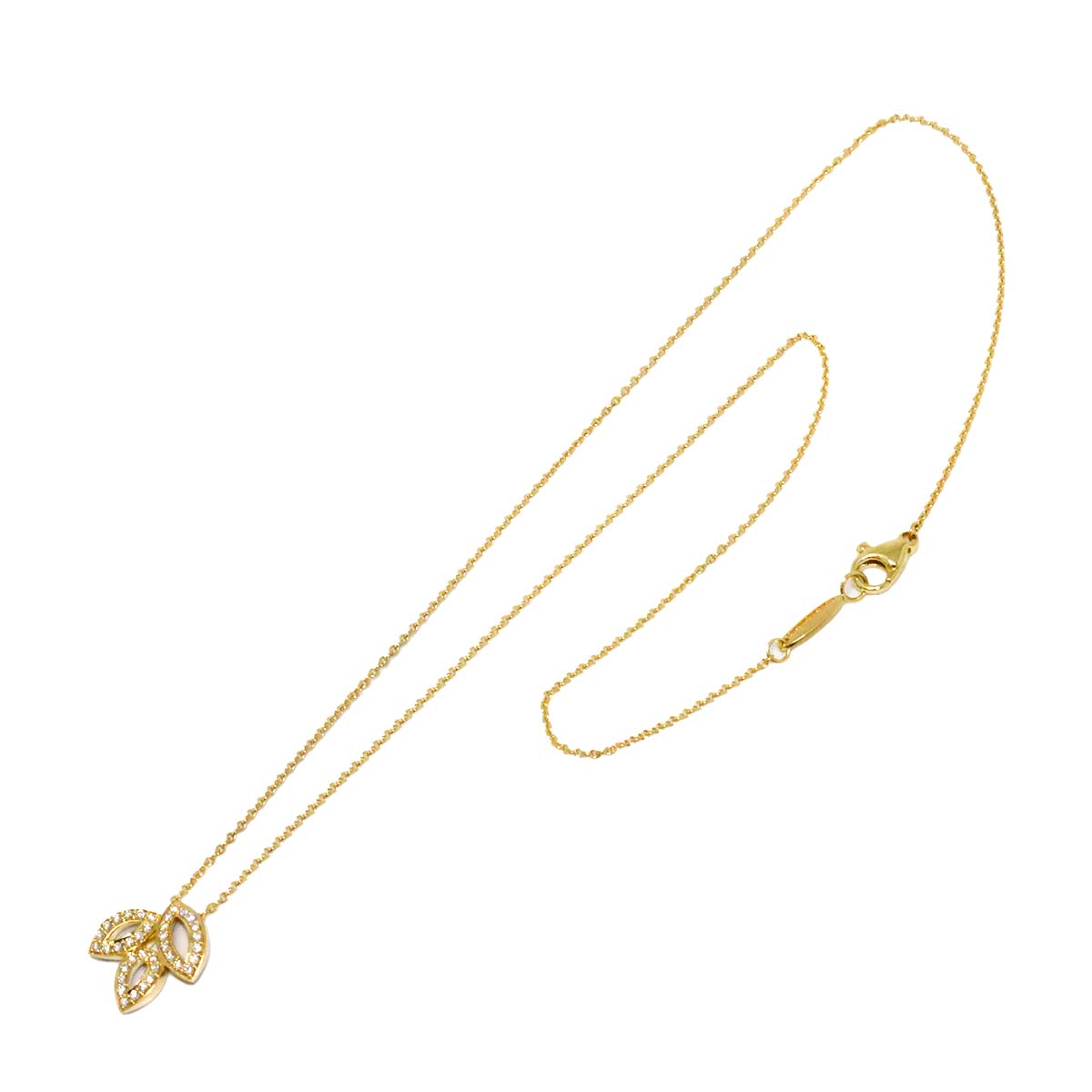 Lily Cluster Mini Diamond Necklace 18K Yellow Gold 750