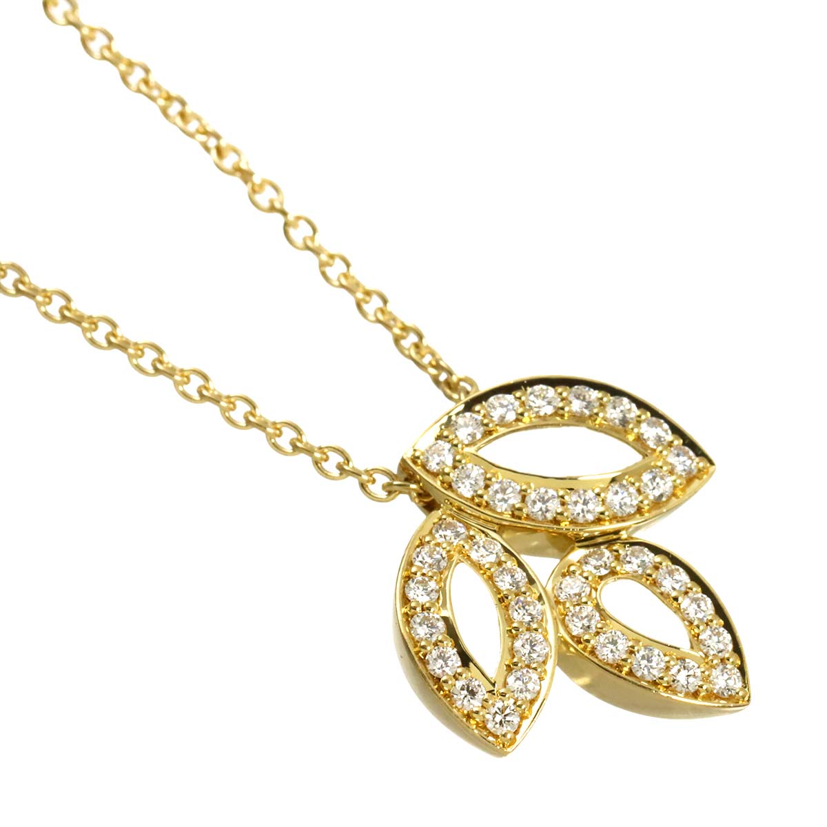 Lily Cluster Mini Diamond Necklace 18K Yellow Gold 750