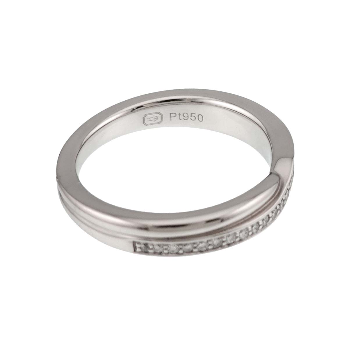 Diamond Ring Pt Platinum size4.5(US)