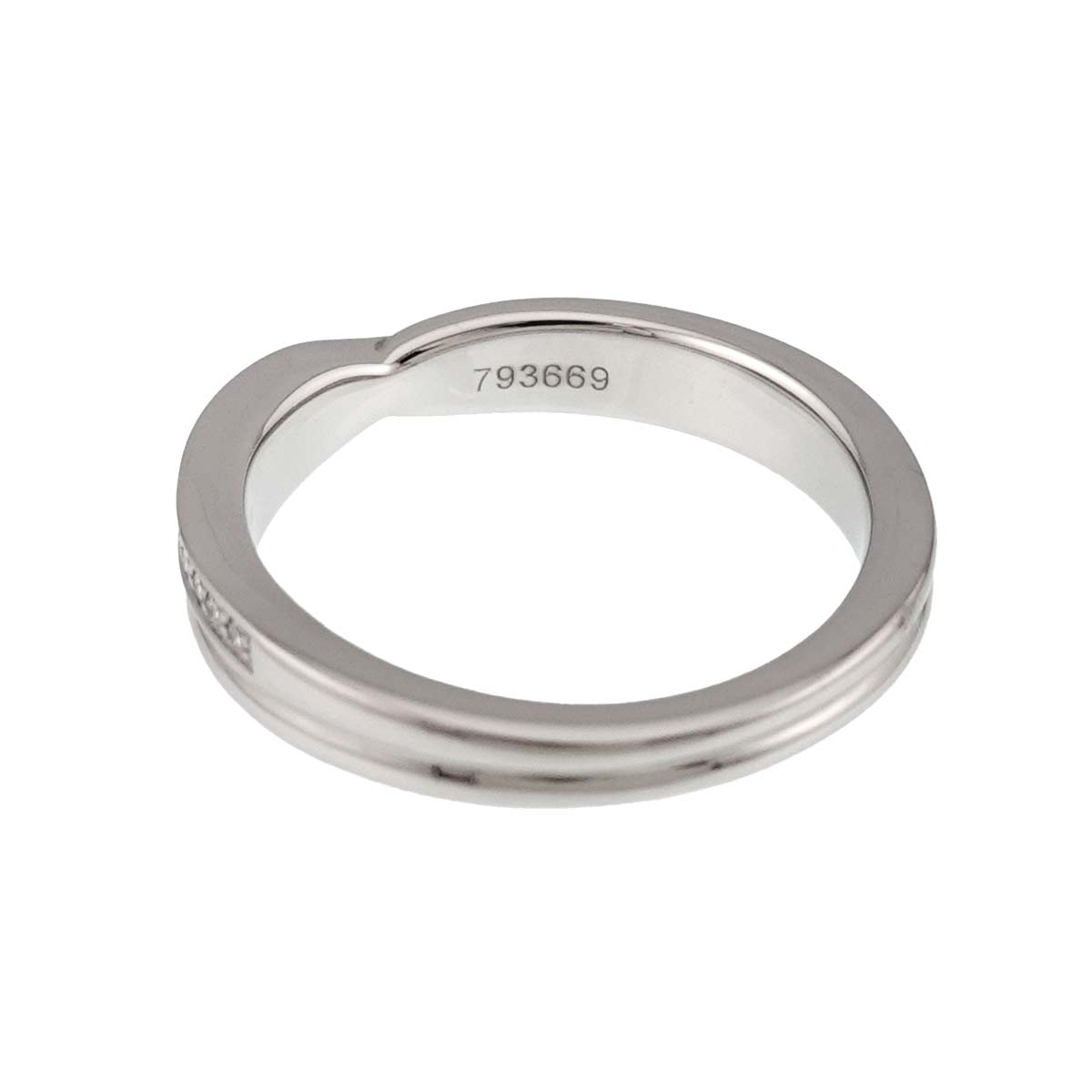 Diamond Ring Pt Platinum size4.5(US)