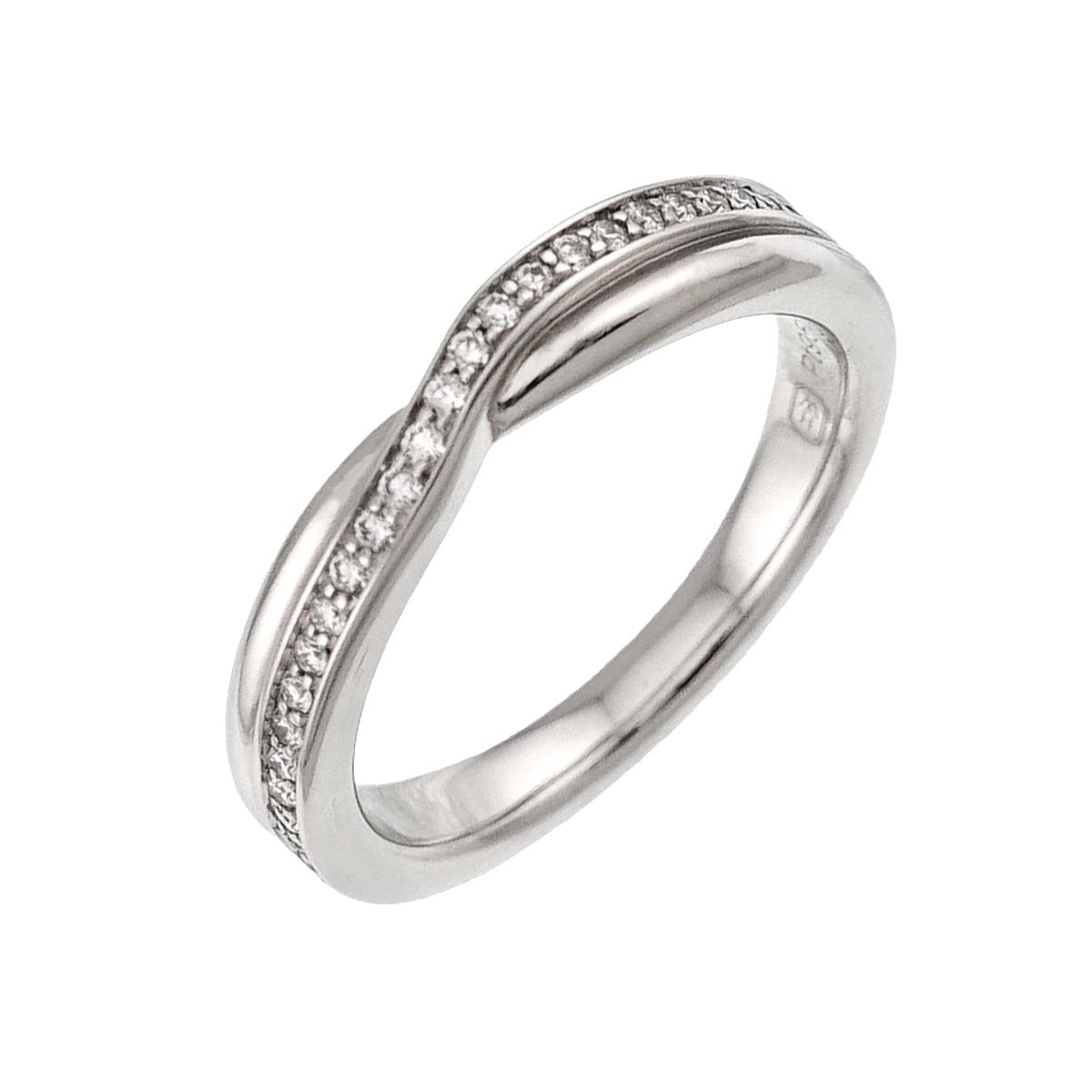 Diamond Ring Pt Platinum size4.5(US)