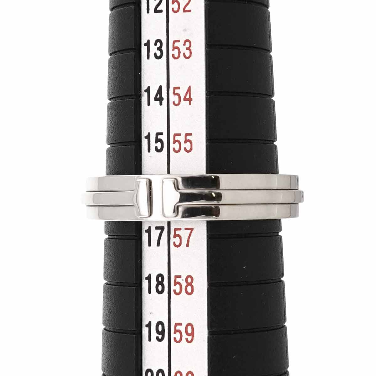 T Two Narrow Ring 18K White Gold 750 7.5(US)