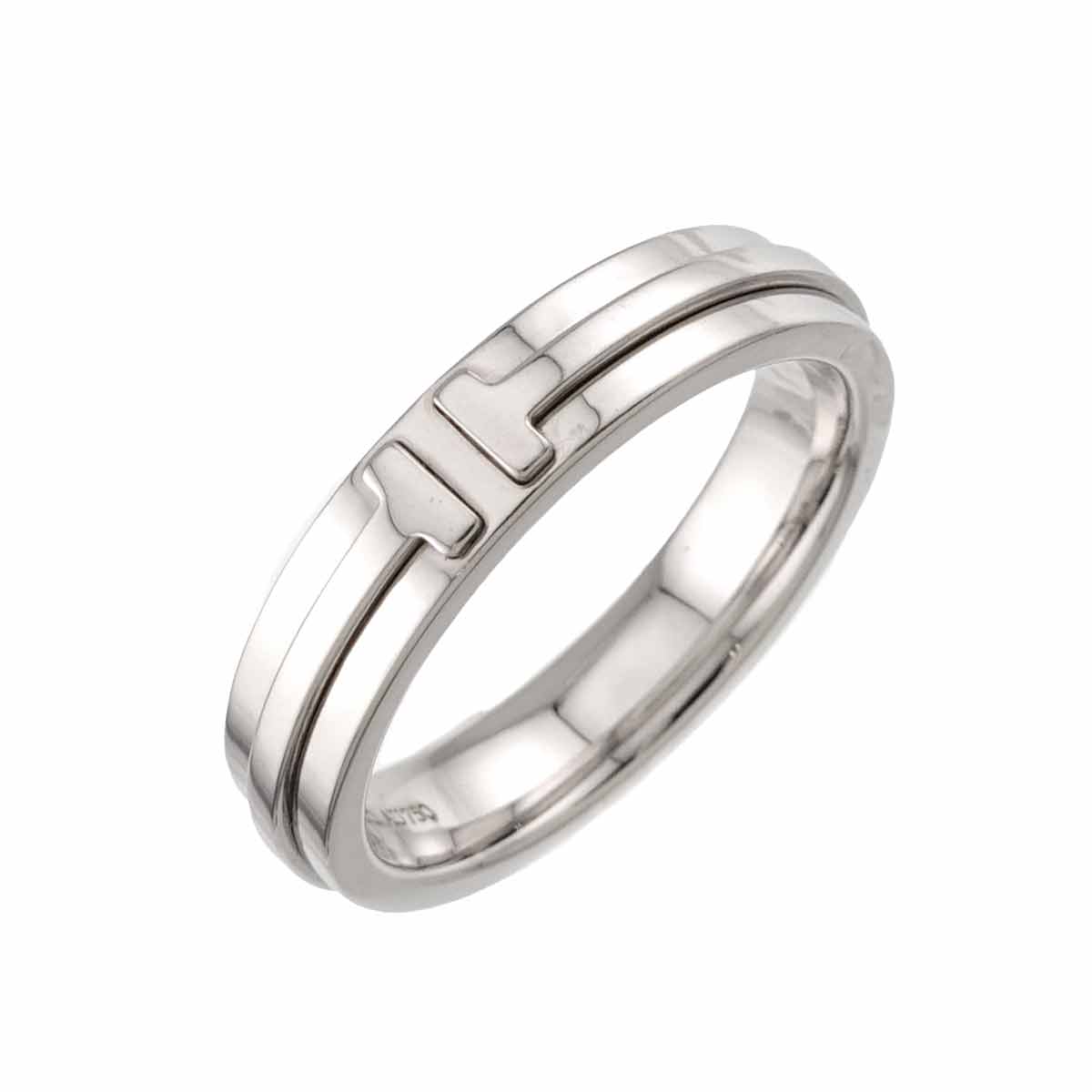 T Two Narrow Ring 18K White Gold 750 7.5(US)