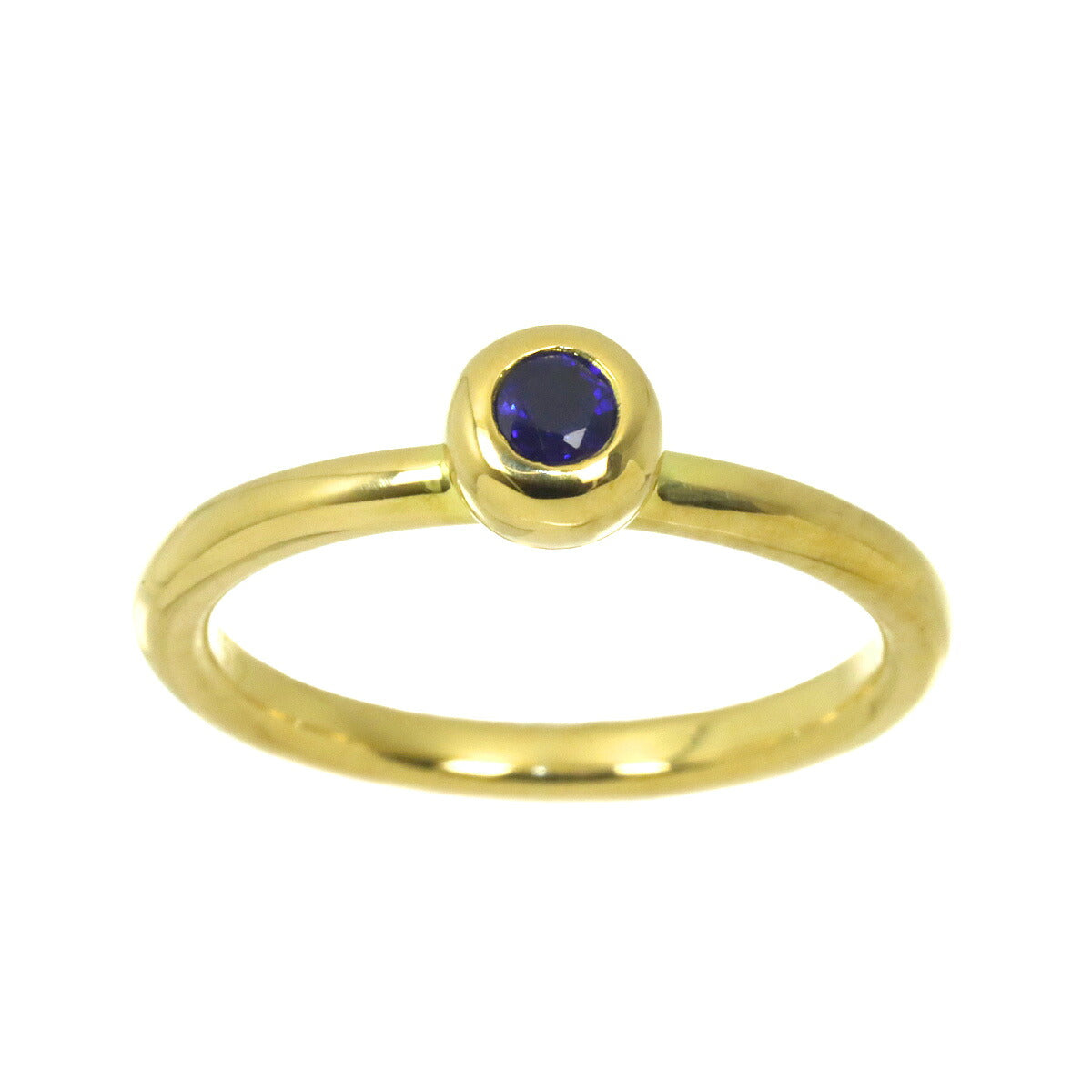 Sapphire Ring 18K Yellow Gold 750 Size4.5(US)