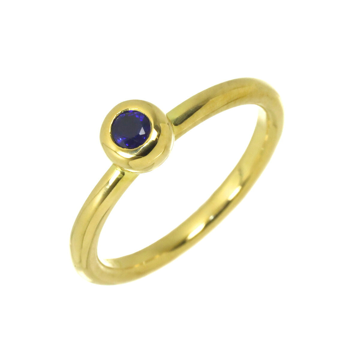 Sapphire Ring 18K Yellow Gold 750 Size4.5(US)