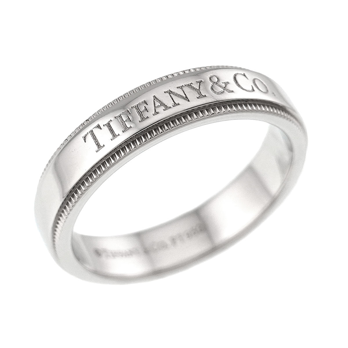 Double Milgrain Ring Platinum Size5.25(US)