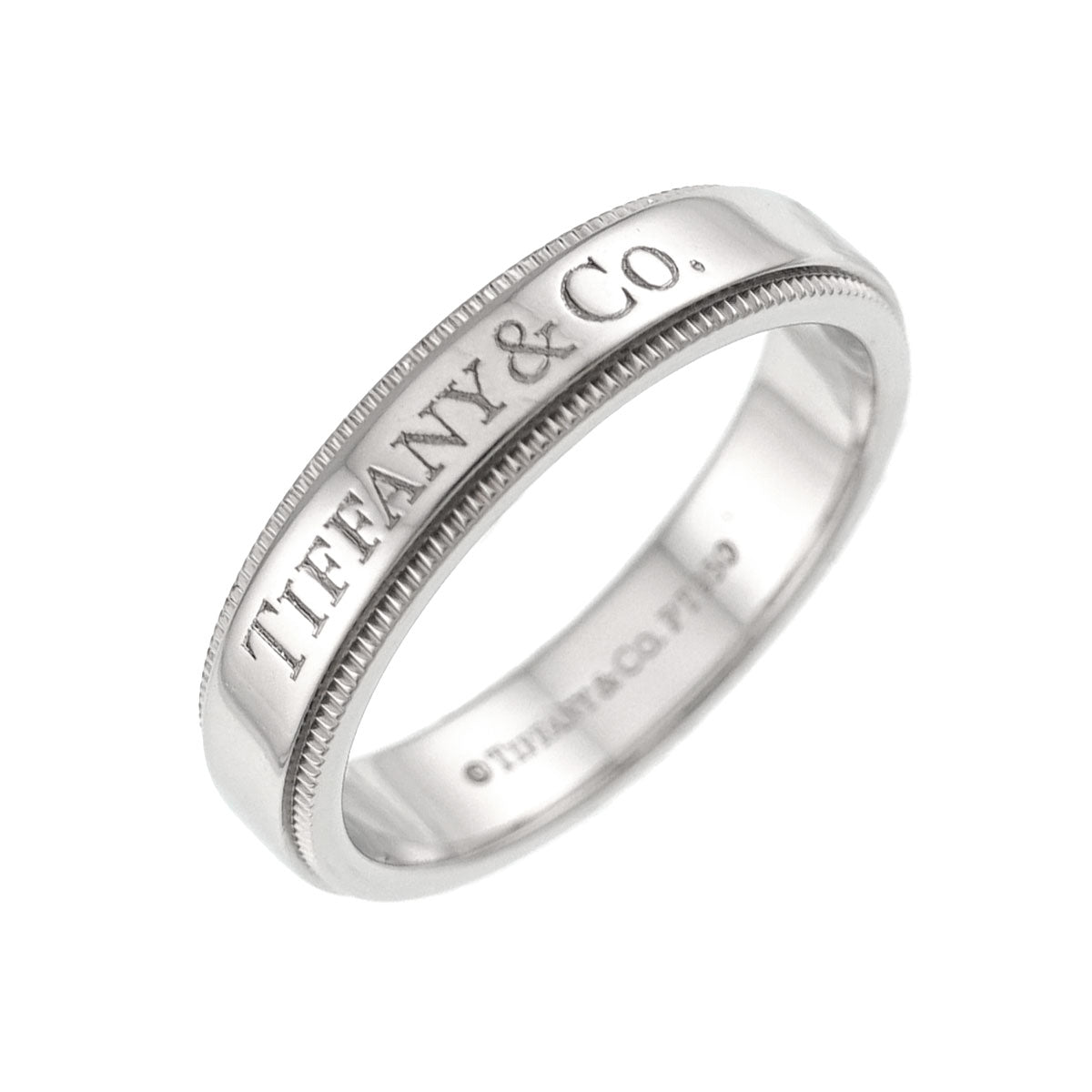 Double Milgrain Ring Platinum Size5.25(US)