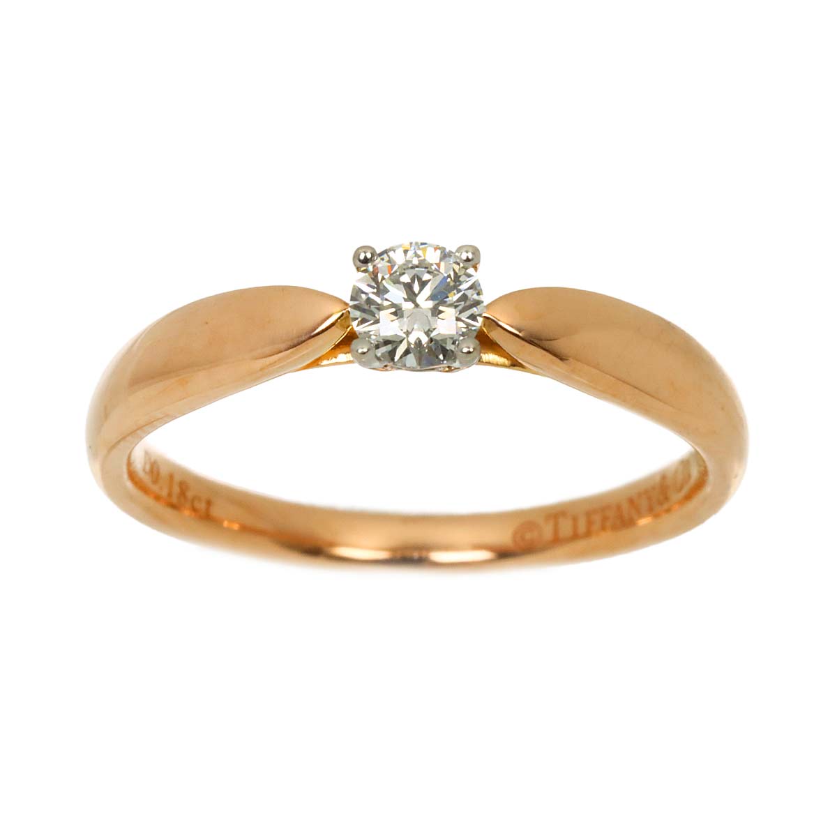 Harmony Diamond 0.18ct Ring Pt 18K PG 750 Size5-5.25(US)