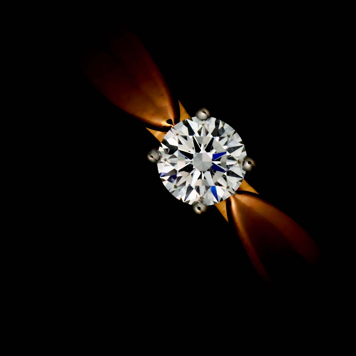 Harmony Diamond 0.18ct Ring Pt 18K PG 750 Size5-5.25(US)