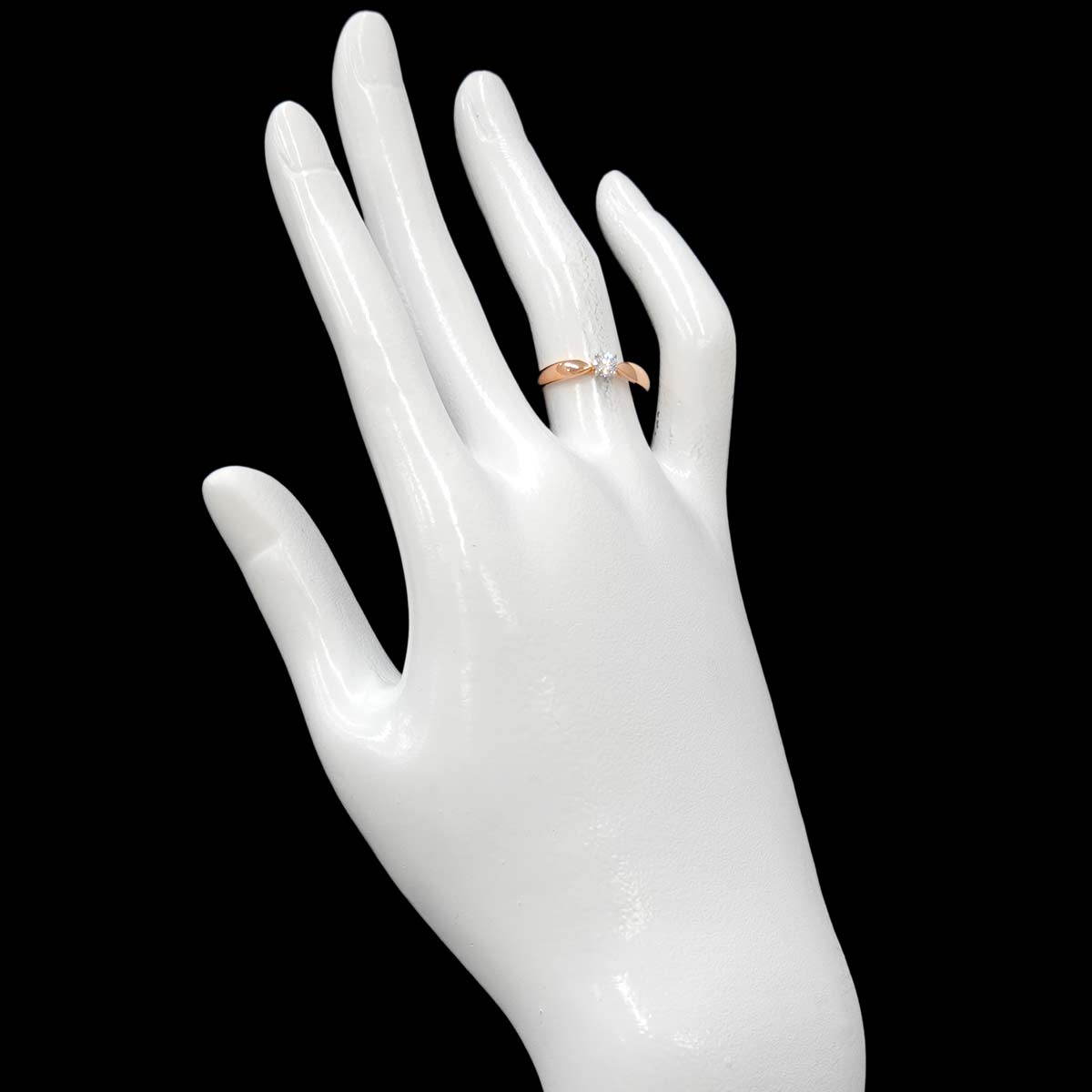 Harmony Diamond 0.18ct Ring Pt 18K PG 750 Size5-5.25(US)