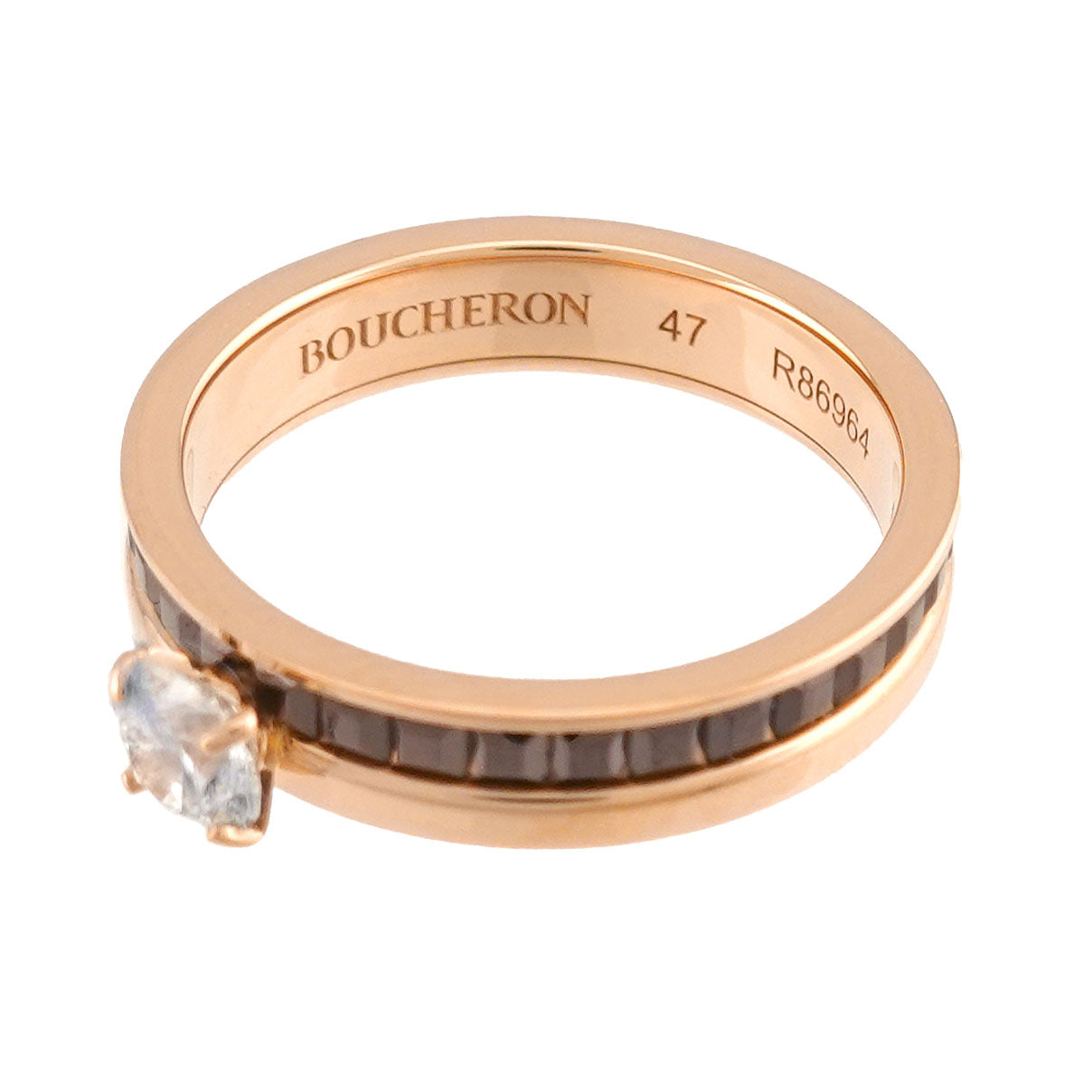Quatre Diamond 0.23ct F/VS1/3EX Ring 18K PG PVC Size47 4(US)