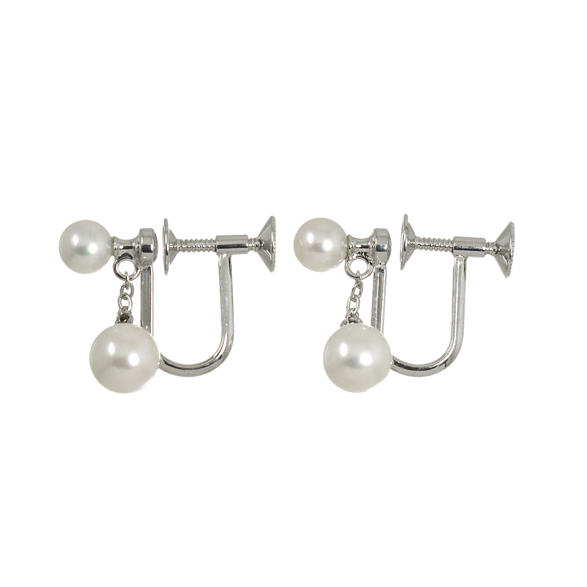 Akoya Pearl 5.9-4.6mm Earrings SV Silver