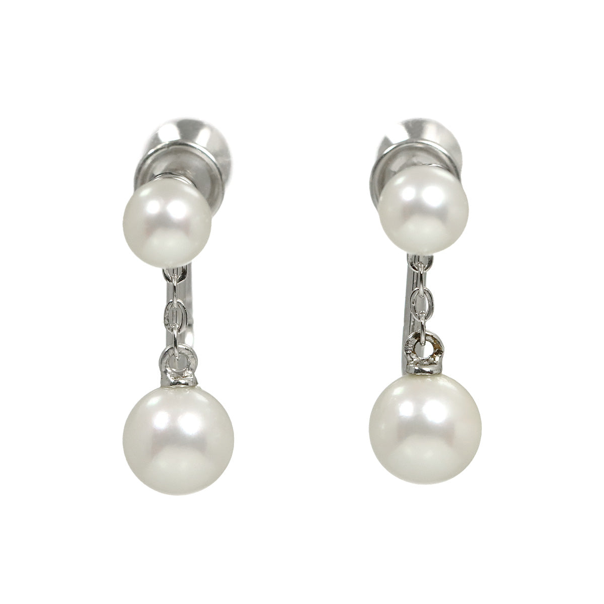 Akoya Pearl 5.9-4.6mm Earrings SV Silver