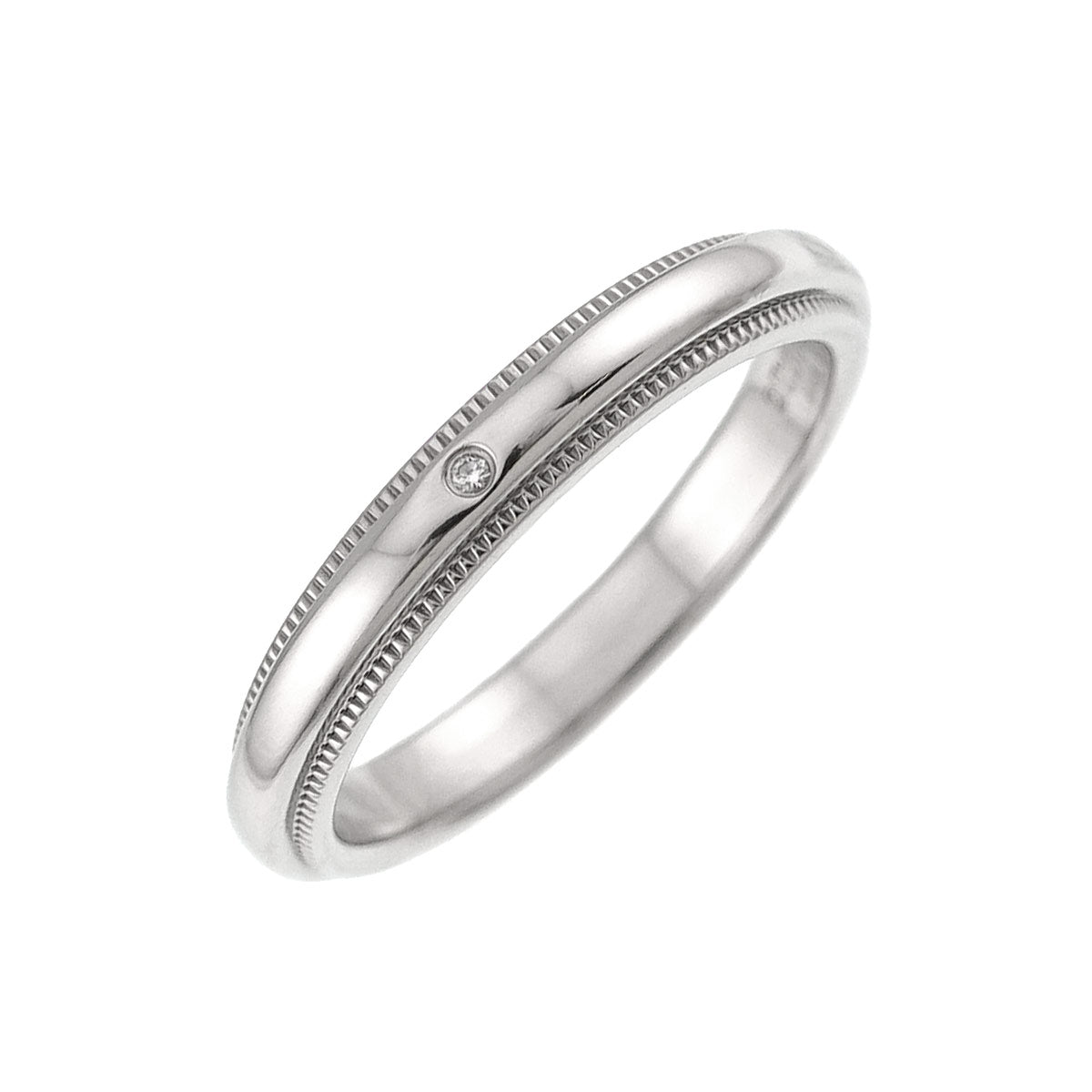 Milgrain Diamond Ring Platinum Size5.25(US)