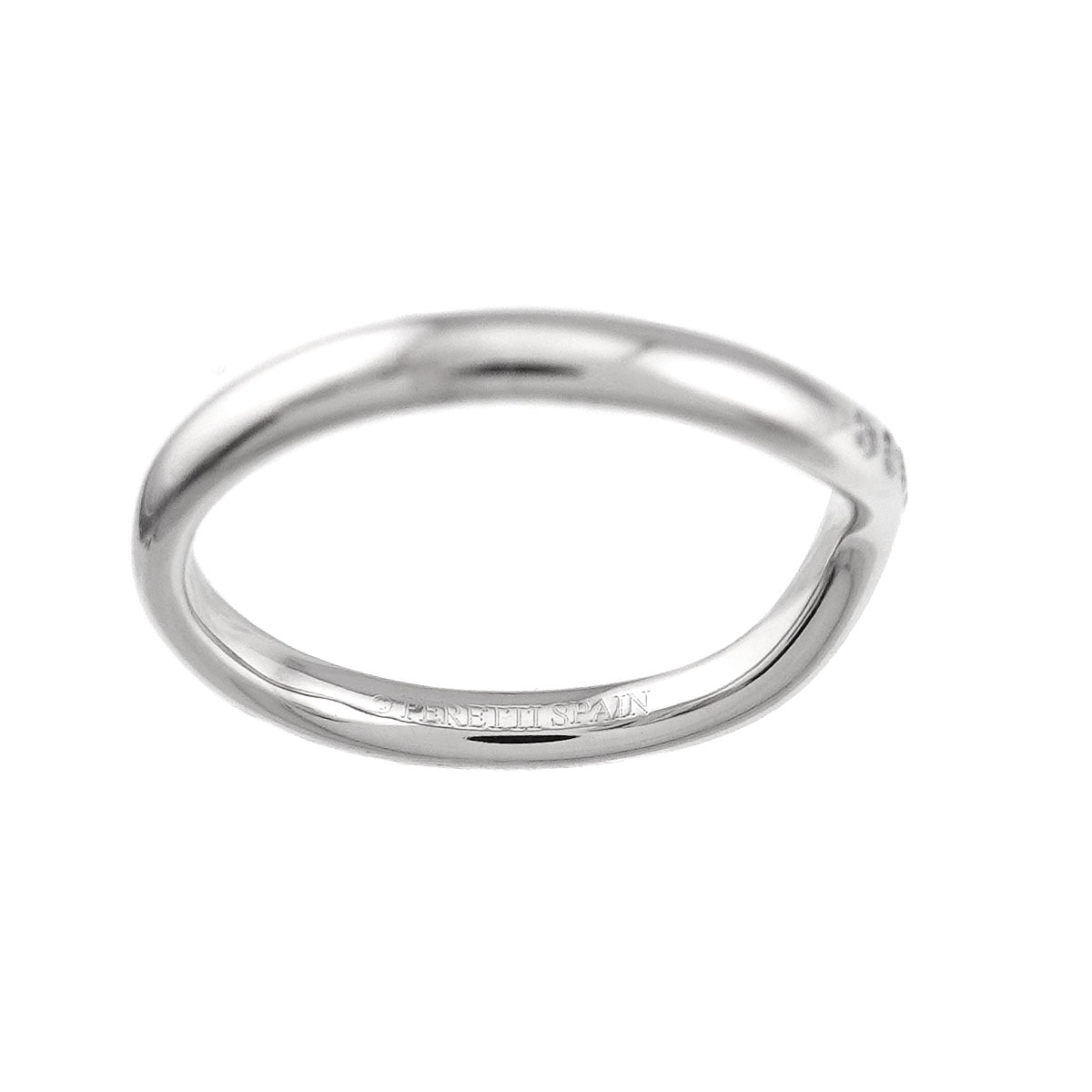 Curved Band Diamond Ring Platinum size3.75(US)