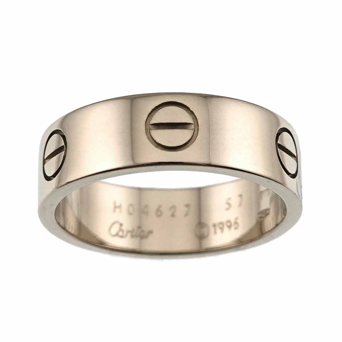Love Ring 18K White Gold 750 size57 7.5(US)