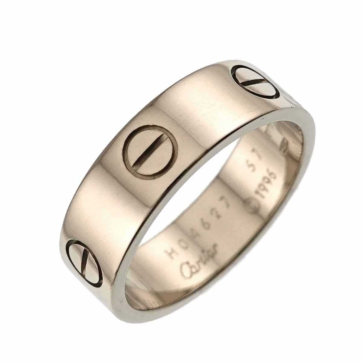 Love Ring 18K White Gold 750 size57 7.5(US)