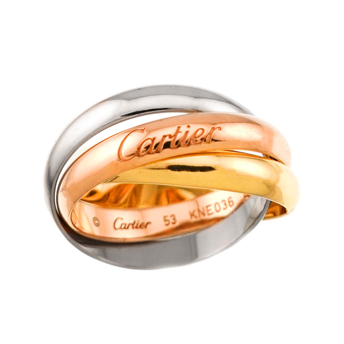 Trinity MM Ring 18K YG WG PG 750 Size53 6-6.25(US)