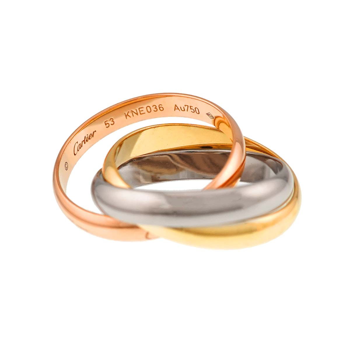 Trinity MM Ring 18K YG WG PG 750 Size53 6-6.25(US)