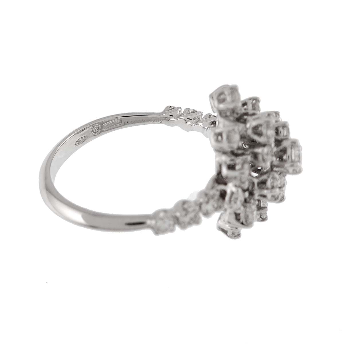 Mimosa Diamond Ring 18K White Gold 750 size6.25-6.5(US)
