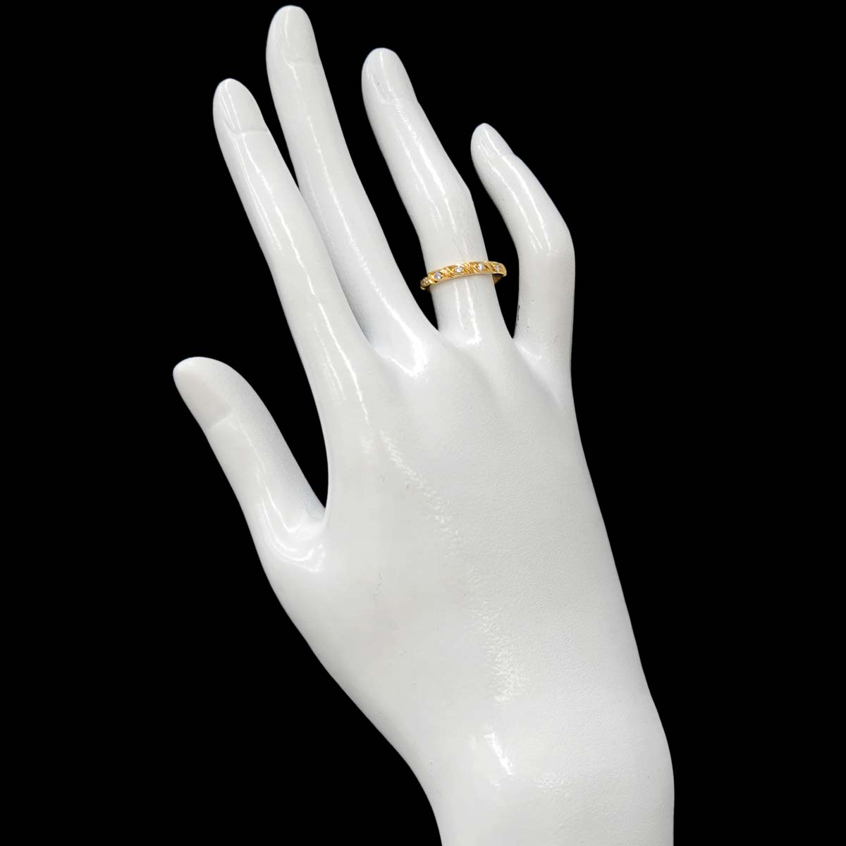 Torsade Diamond Ring 18K K18 Yellow Gold size48 4.5(US)
