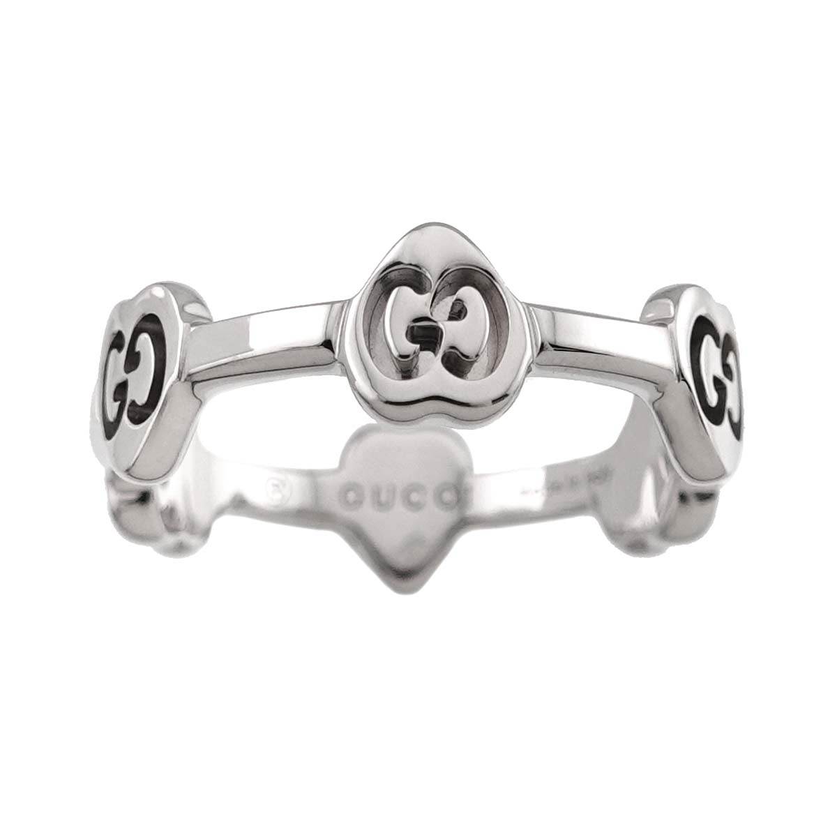 Icon Heart Ring 18K WG White Gold 750 Size7 4(US)