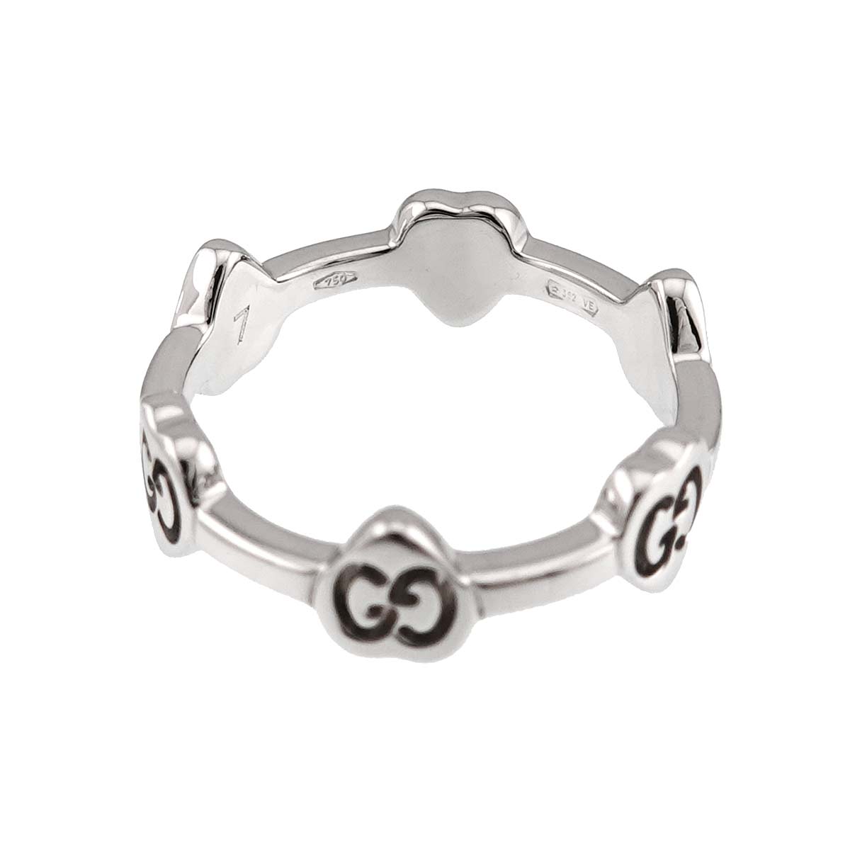 Icon Heart Ring 18K WG White Gold 750 Size7 4(US)
