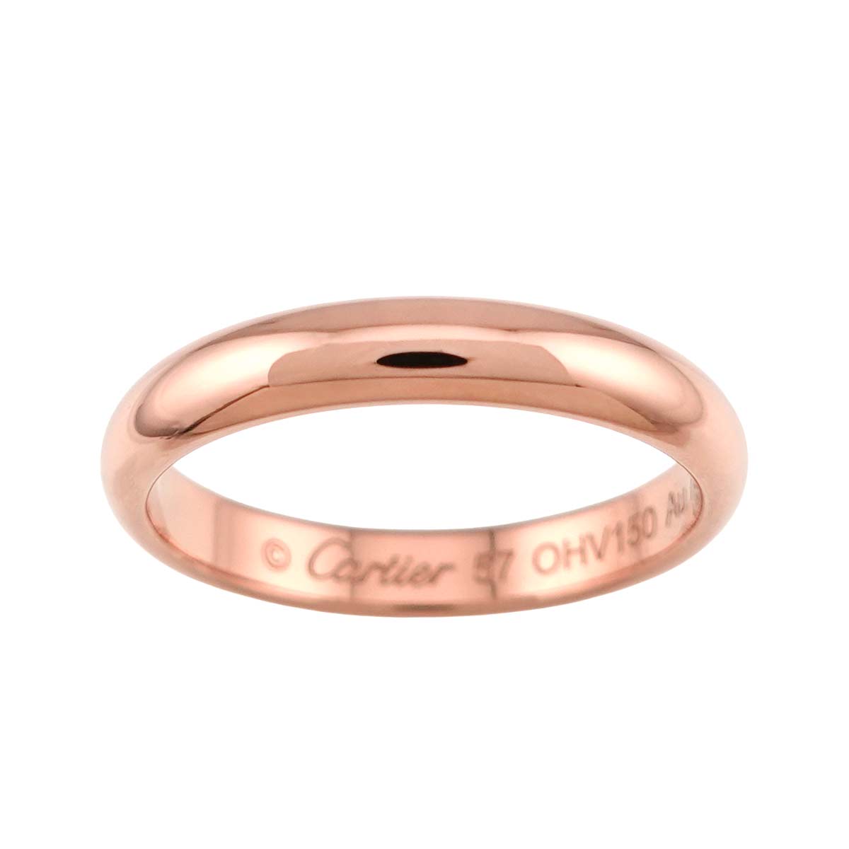 Classic Ring 18K Pink Gold 750 Size57 7.5-7.75(US)