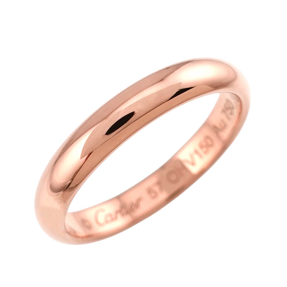 Classic Ring 18K Pink Gold 750 Size57 7.5-7.75(US)