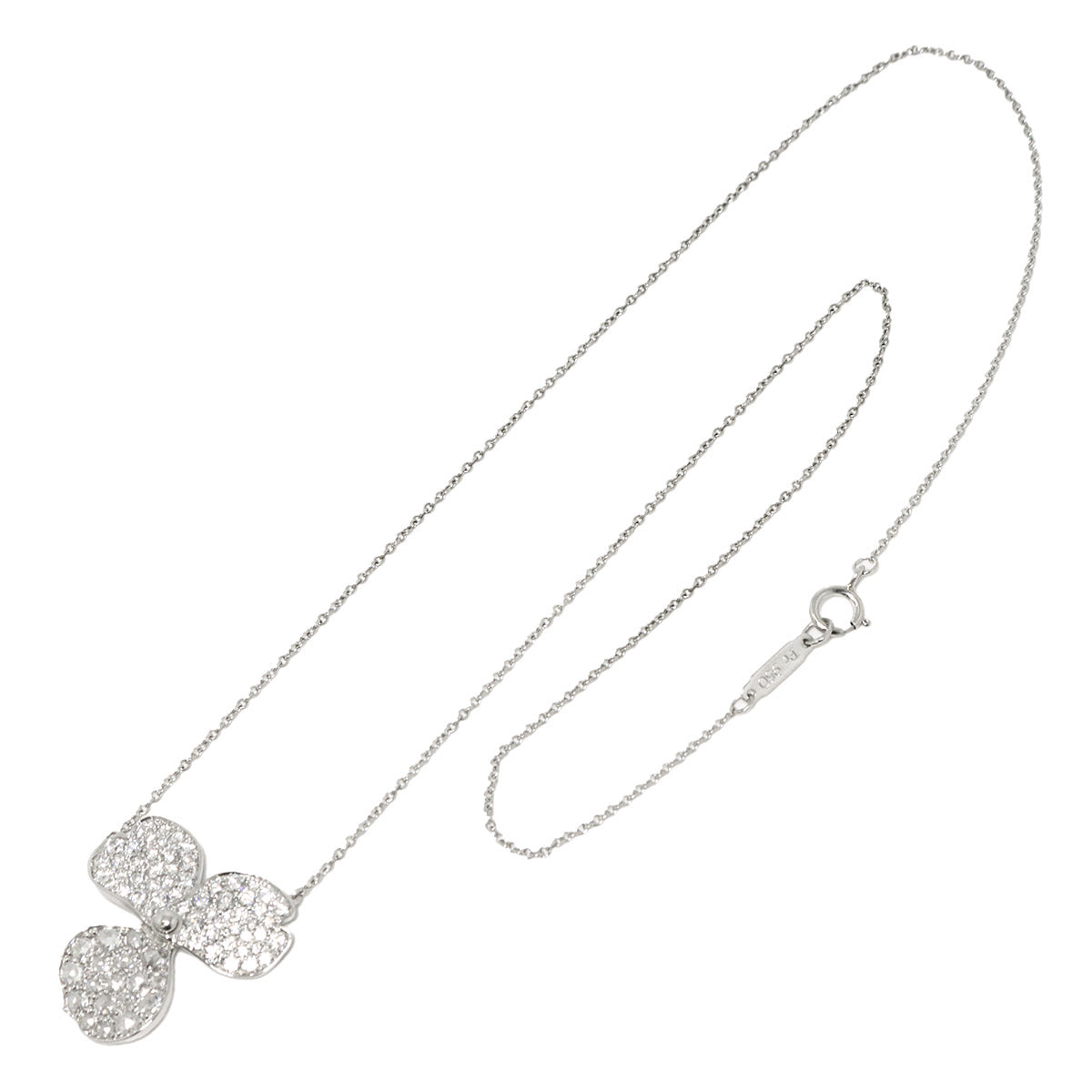 Paper Flowers Diamond Necklace Platinum