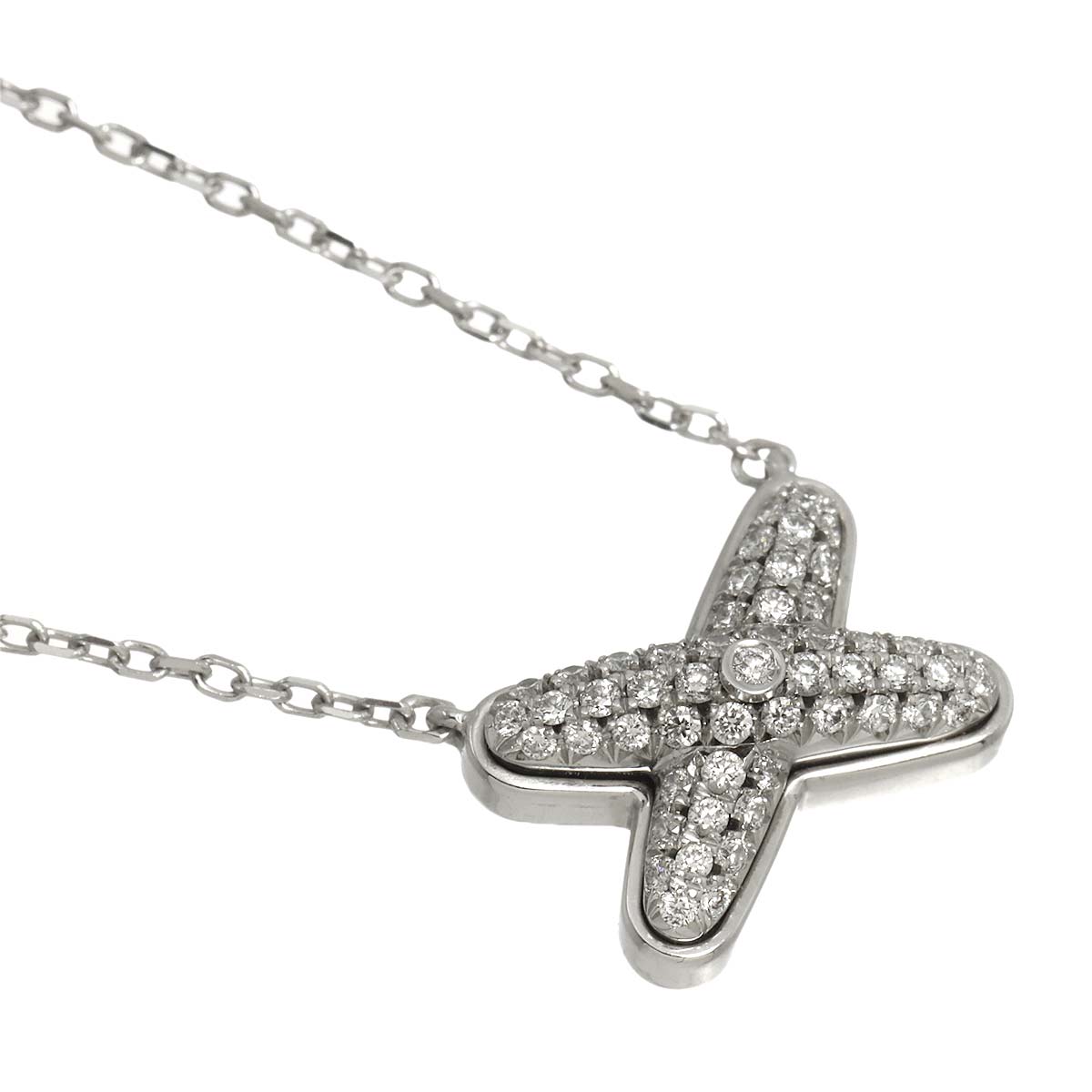 Liens Diamond Necklace 18K WG White Gold 750