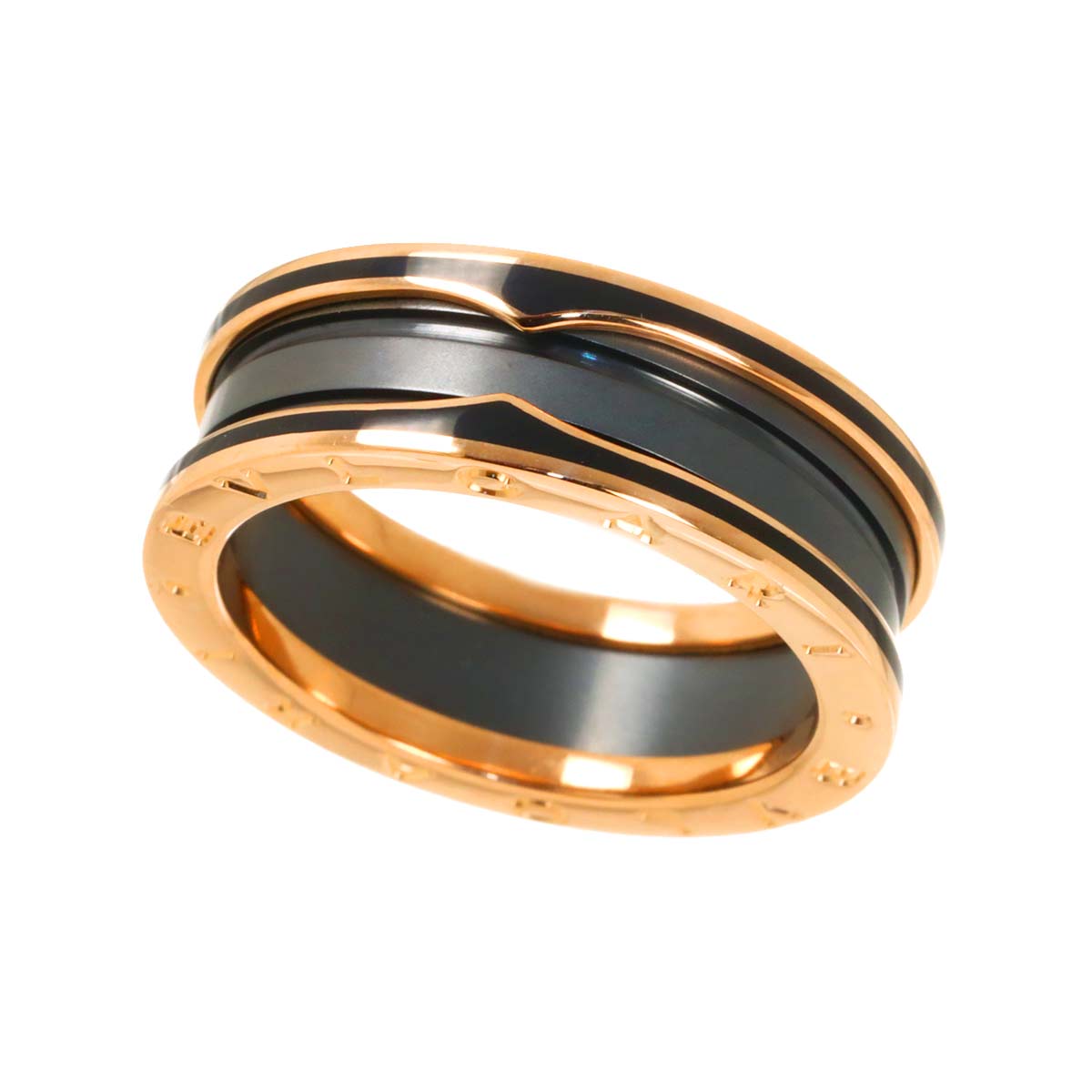 B-ZERO1 2band Ring Ceramic 18K PG 750 Size65 10.5-10.75(US)