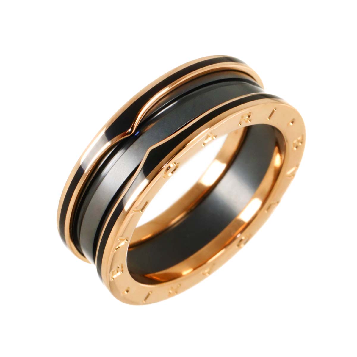 B-ZERO1 2band Ring Ceramic 18K PG 750 Size65 10.5-10.75(US)
