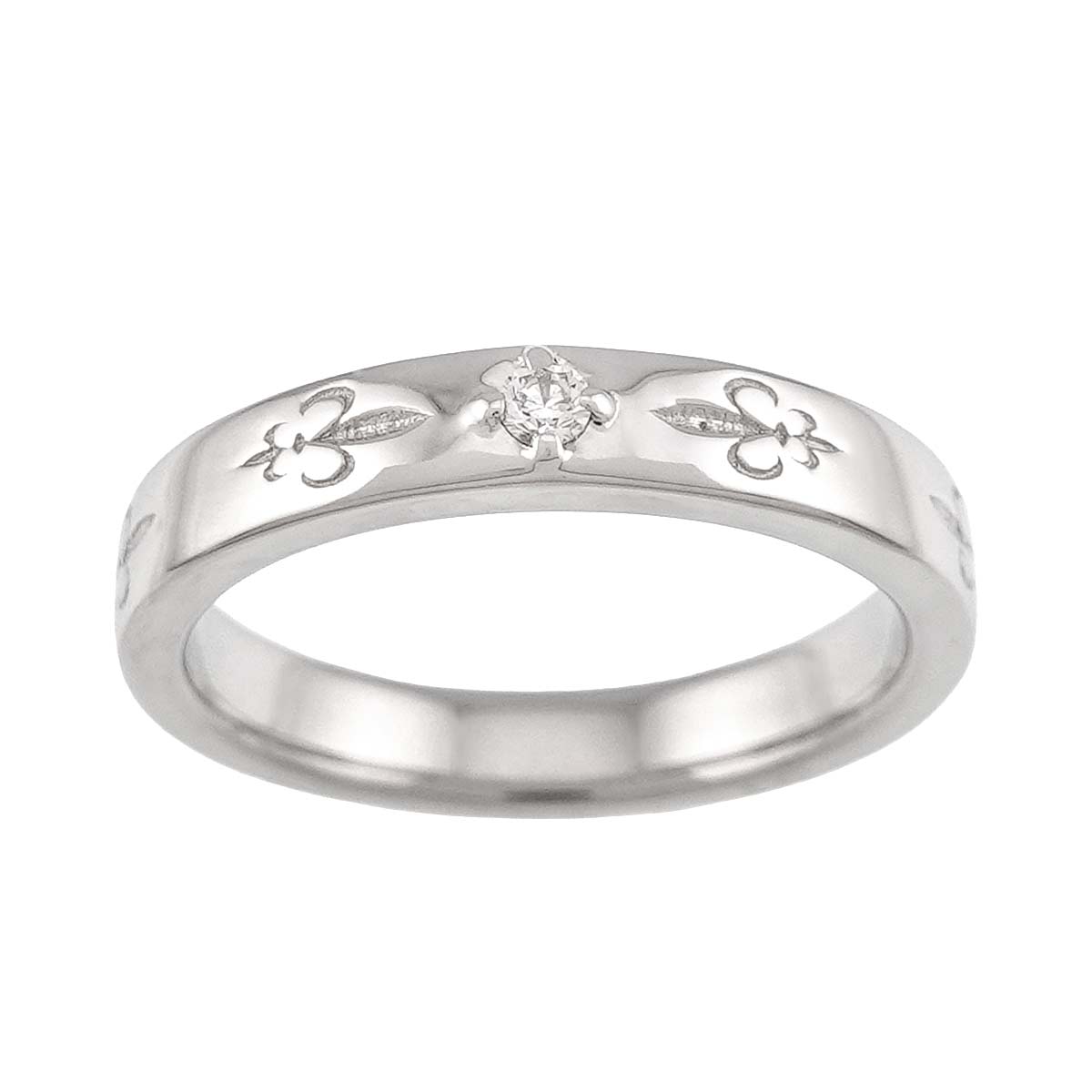 Diamond 0.03ct Ring Pt Size5.5-5.75(US)