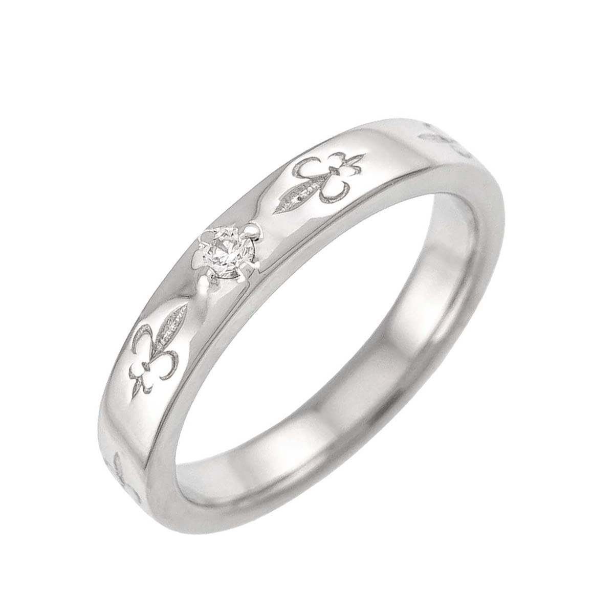 Diamond 0.03ct Ring Pt Size5.5-5.75(US)