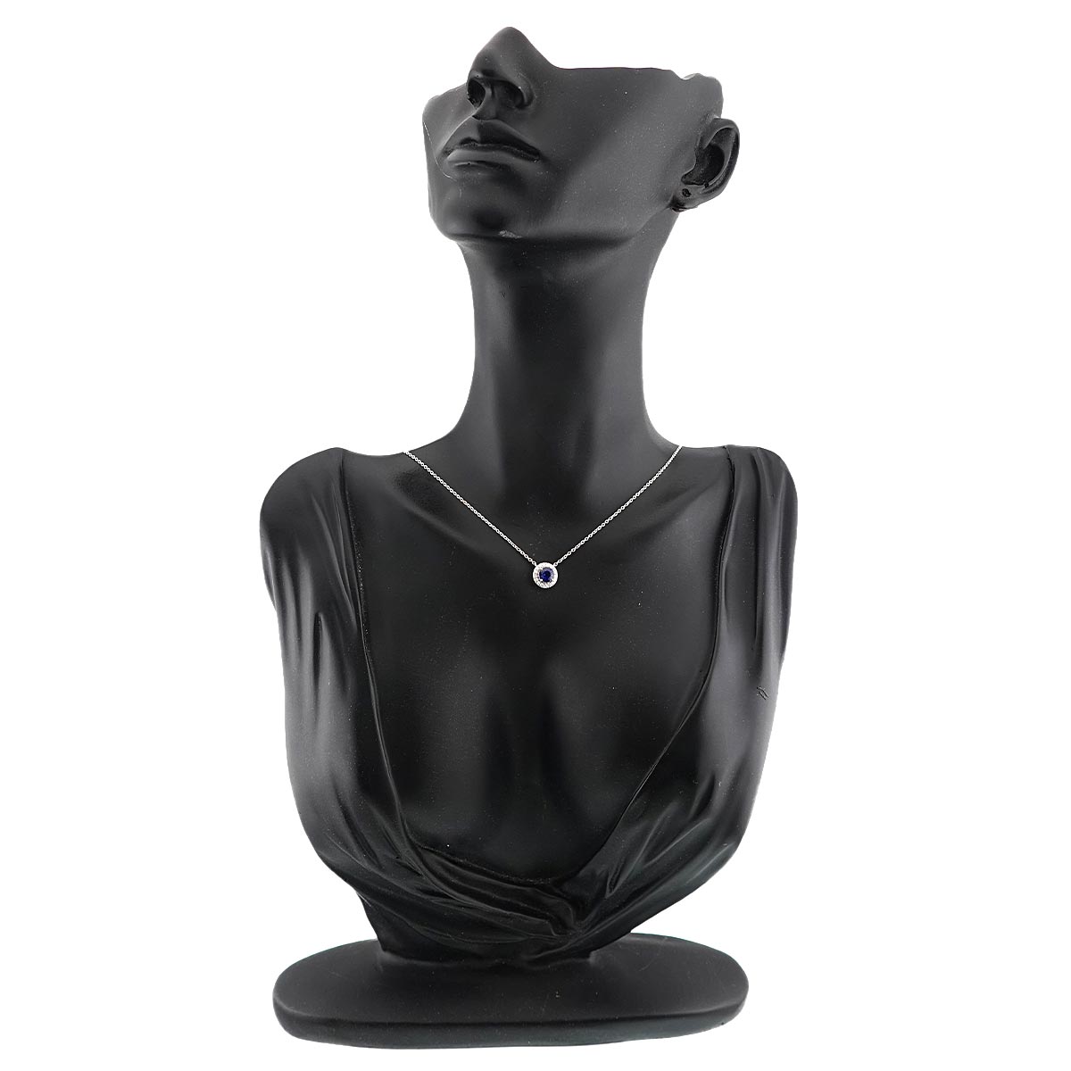 Soleste Sapphire Diamond Necklace Platinum